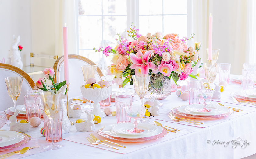 Pastel Easter Tablescape 