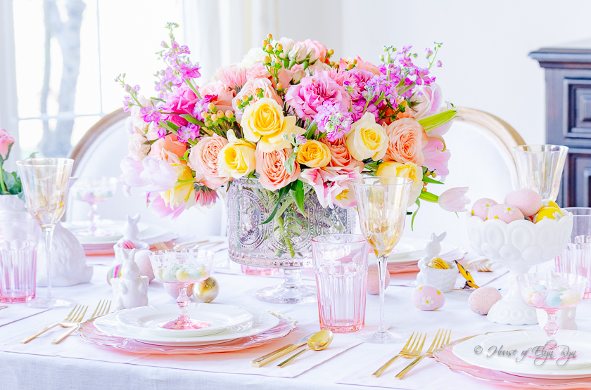 Pastel Easter Tablescape