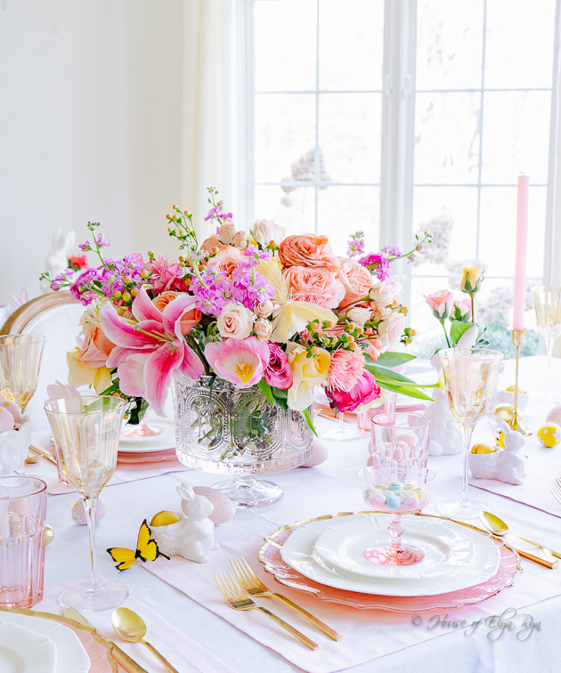 Pastel Easter Tablescape 