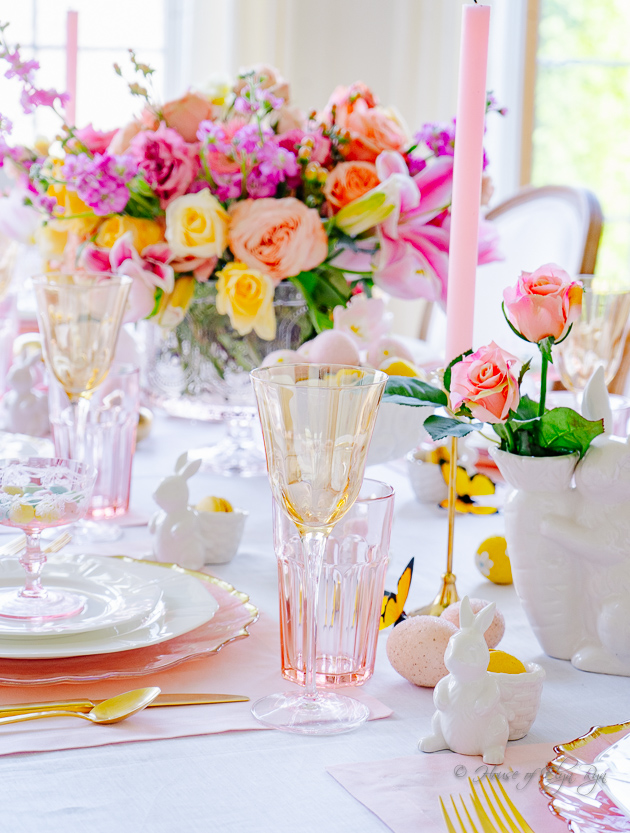 Pastel Easter Tablescape 