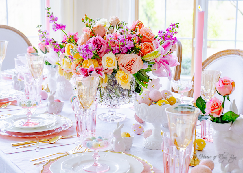 Pastel Easter Tablescape 