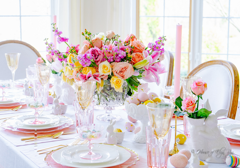 Pastel Easter Tablescape