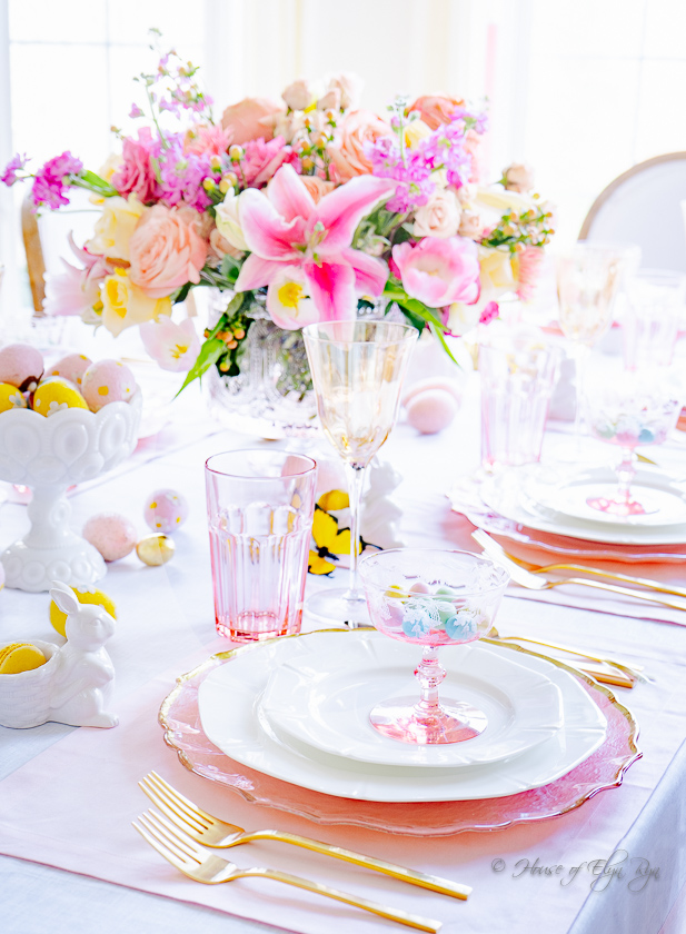 Pastel Easter Tablescape 