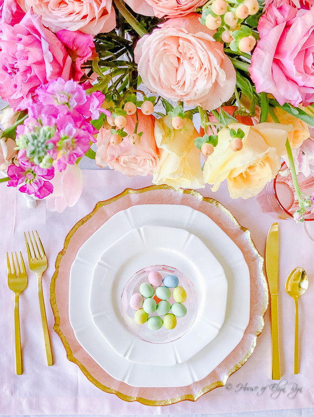 Pastel Easter Tablescape 