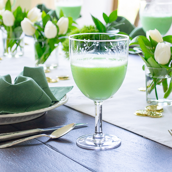 Beautiful Green and White Table