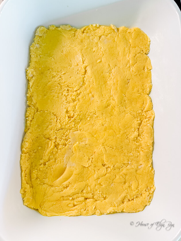 Press the mixture into the bottom of the pan