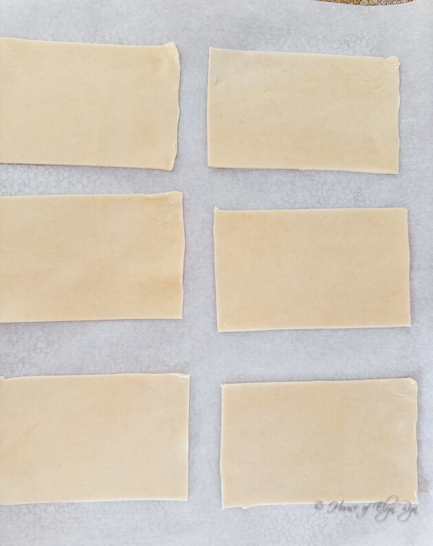 Dough rectangles for Homemade Pop Tarts