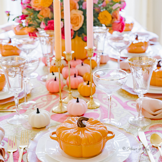 A Colorful Thanksgiving Table