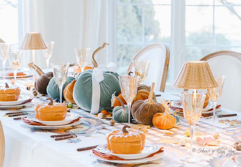 A Colorful Thanksgiving Table