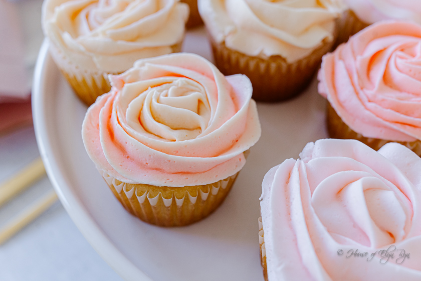 Swirled Rose Cupcakes
