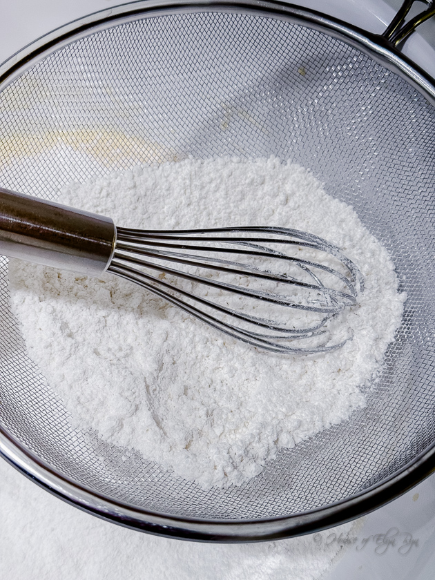 Sift the dry ingredients