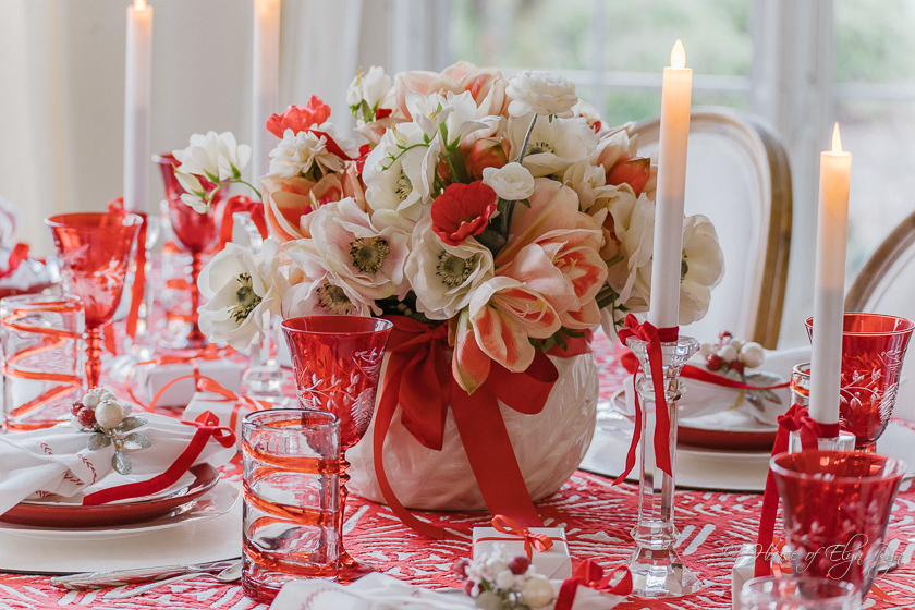 Red Christmas Table