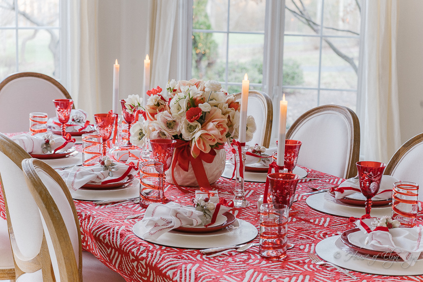 Red Christmas Table