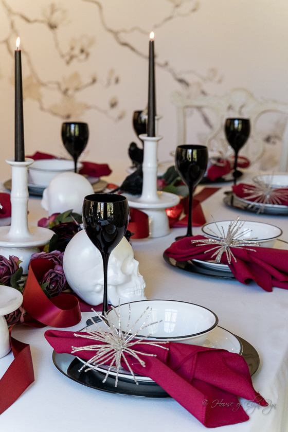 Black wine glasses