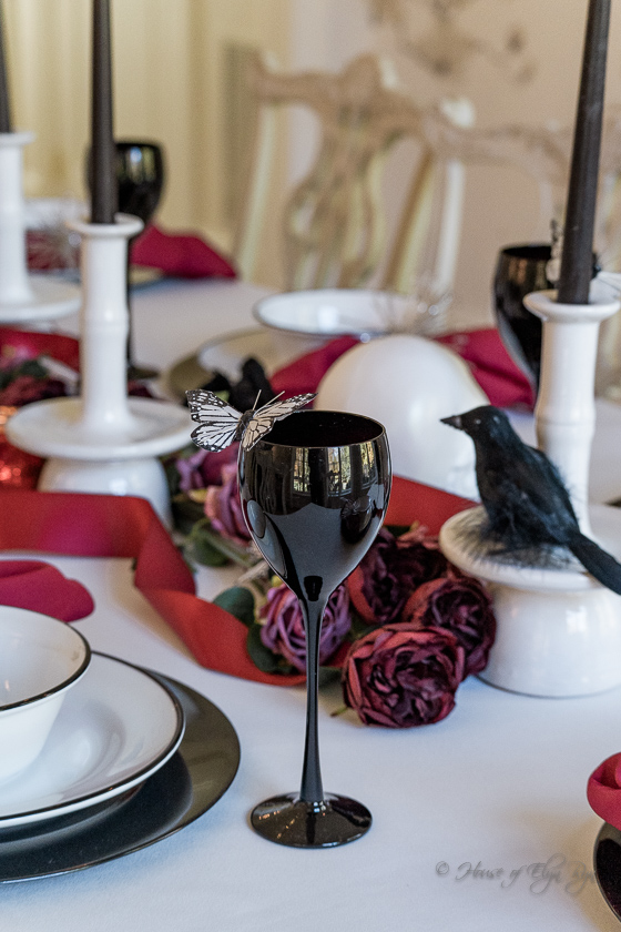 Red, White and Black Halloween Color Scheme