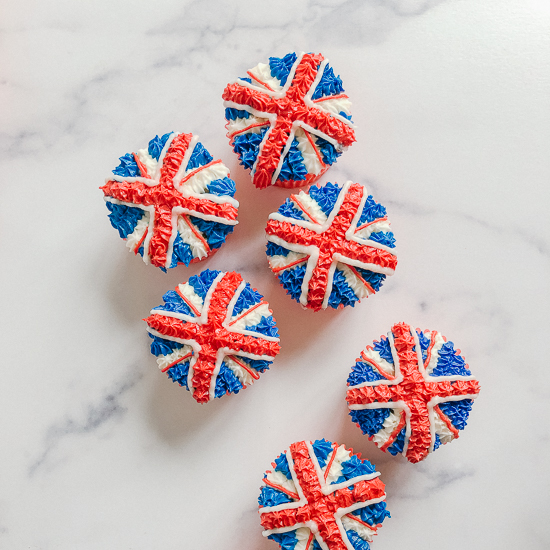 British Flag Cupcakes