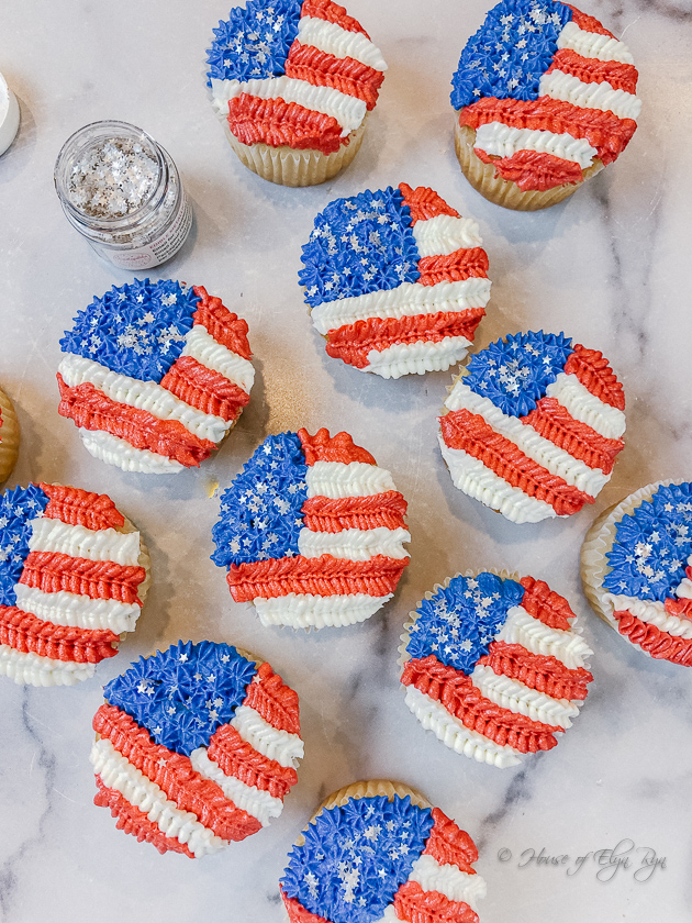 American Flag Cupcakes