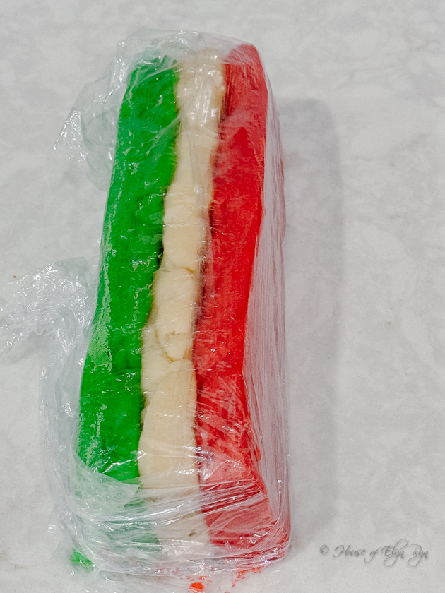 Italian Flag Cookie Dough