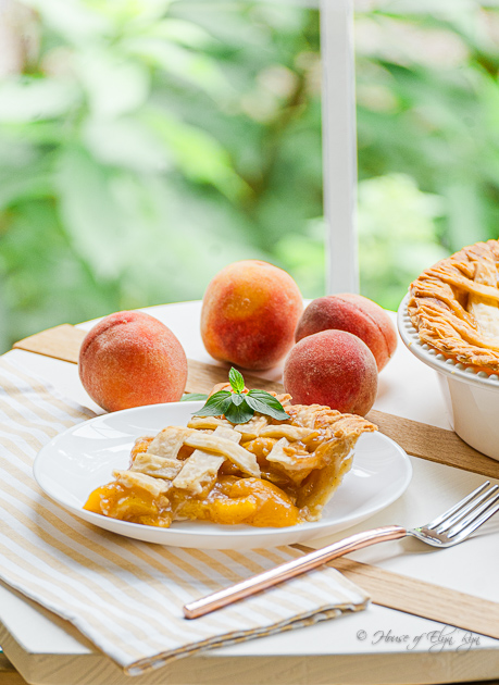 Lattice Top Peach Pie