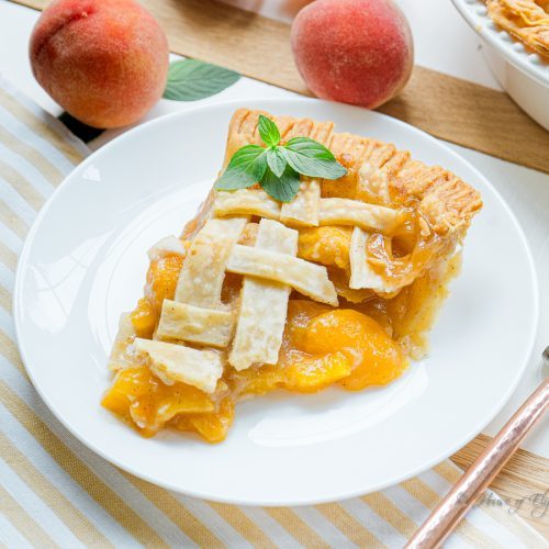 Lattice Top Peach Pie