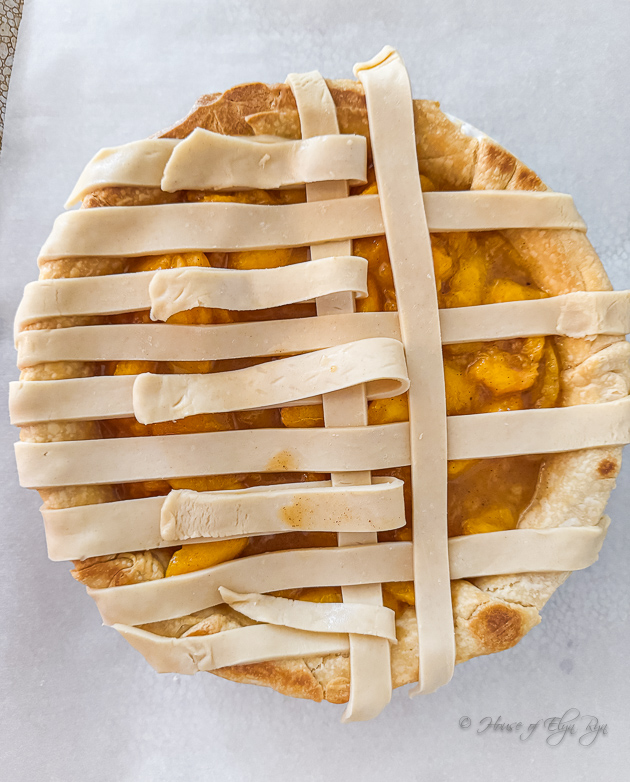 Lattice Top Peach Pie