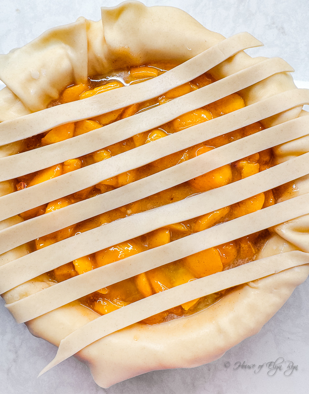 Lattice Top Peach Pie