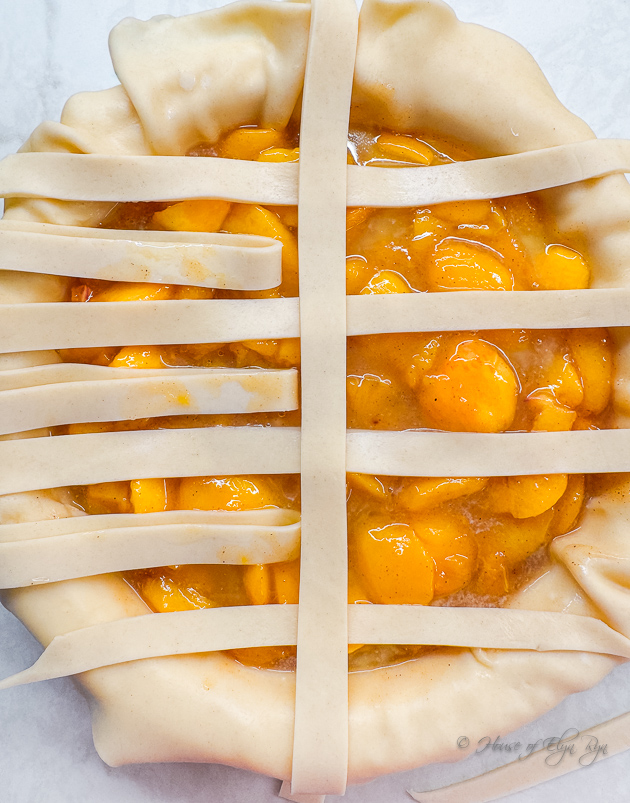 Lattice Top Peach Pie
