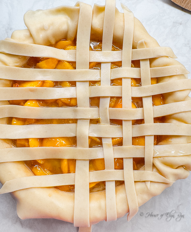 Lattice Top Peach Pie