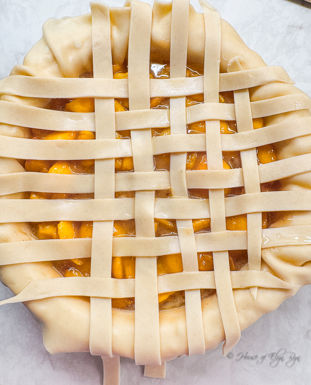 Lattice Top Peach Pie