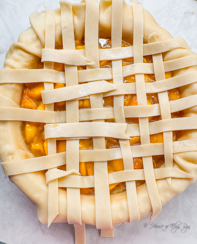 Lattice Top Peach Pie