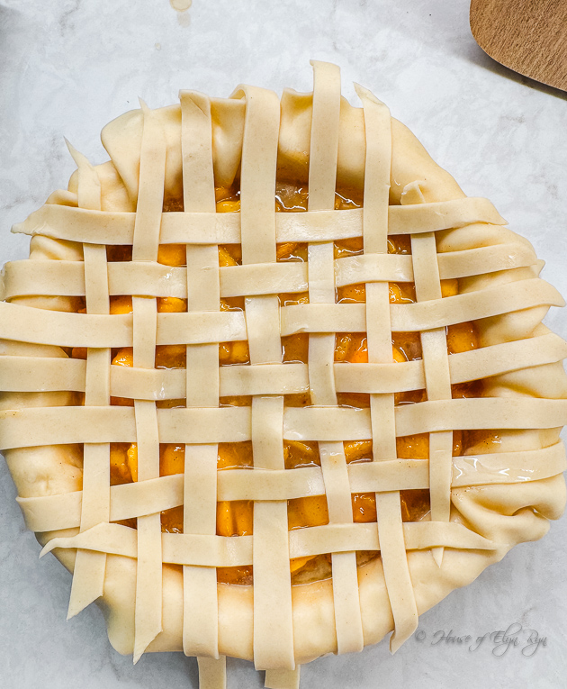Lattice Top Peach Pie