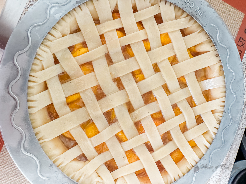 Lattice Top Peach Pie