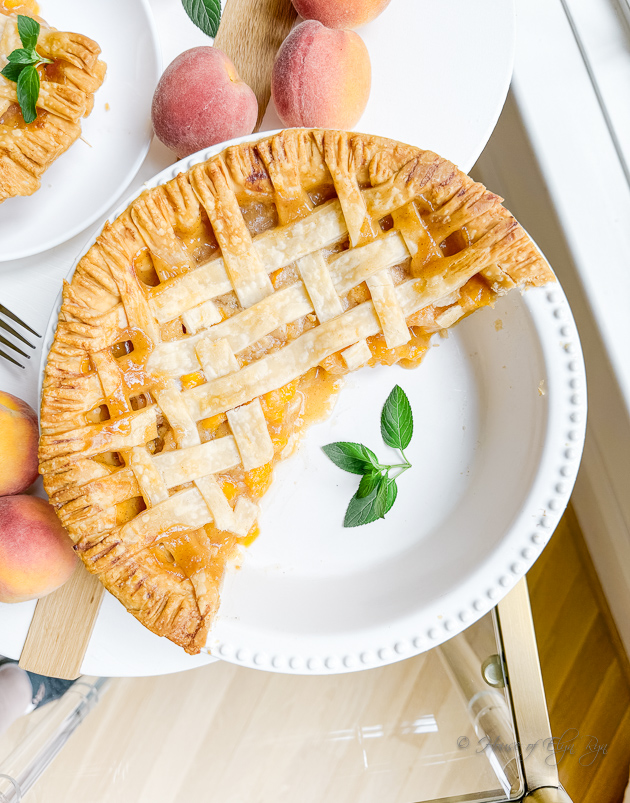 Lattice Top Peach Pie